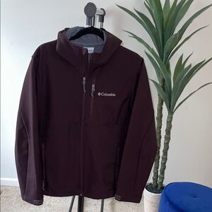 Columbia Mens Brown and Gray Performance Jacket Fleece Warmth